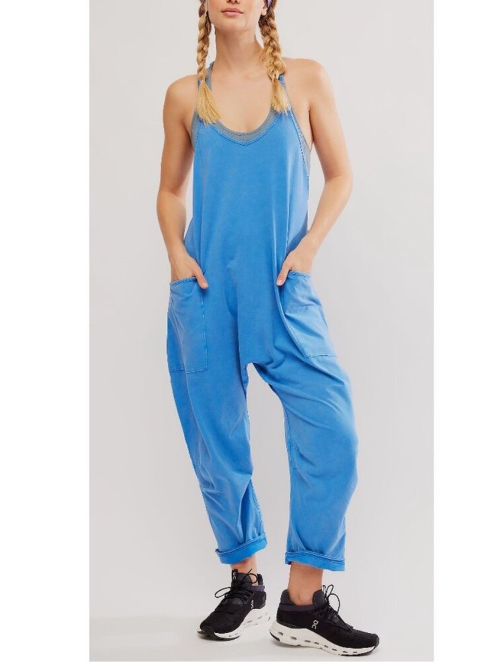 Free People Hot Shot Onesie NWT 🌷 Riviera Blue Size XS FP Movement New